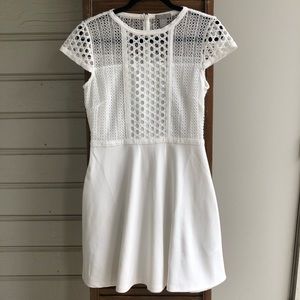 White Capsleeve Dress